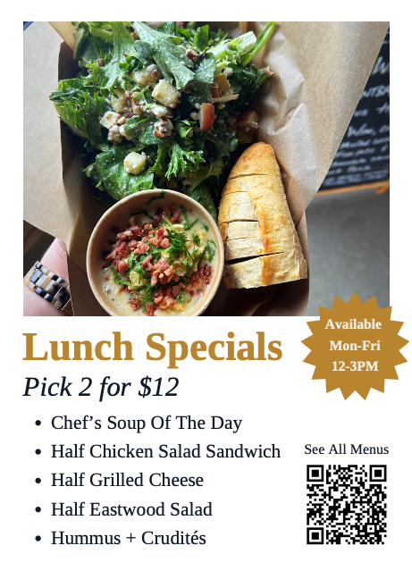 Weekday Lunch Specials – Eastwood Farm and Winery